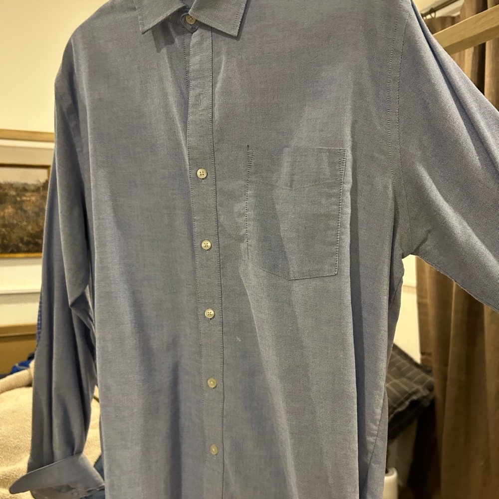 Men's Blue Button-Up Shirt